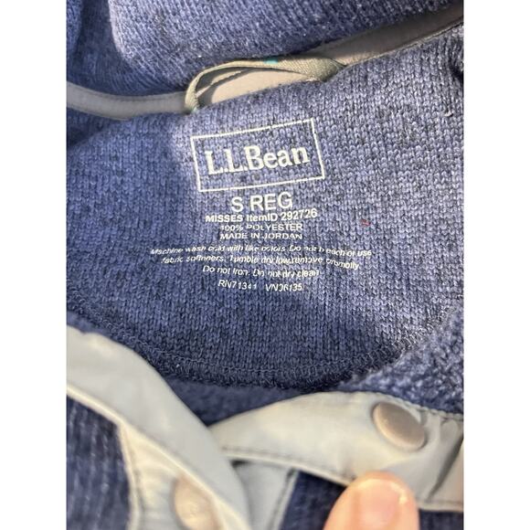 LL Bean Women's EUC Blue Pullover Sweater Fleece Jacket S - Picture 4 of 5